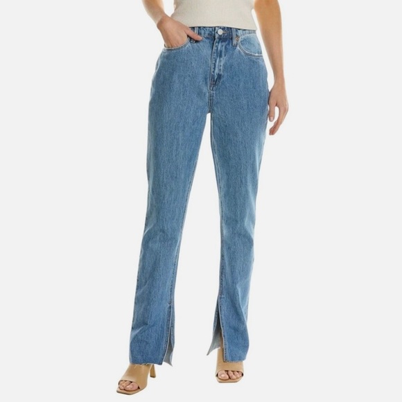 Blank NYC Denim - BLANKNYC The Cooper Split Hem High Rise Jeans Womens Size 28 Blue Denim